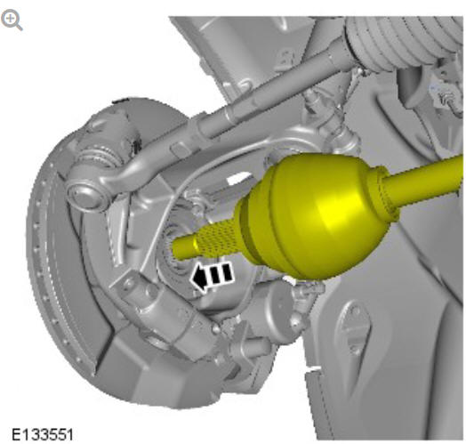 Front drive halfshafts front left halfshaft (G1794494) - Installation