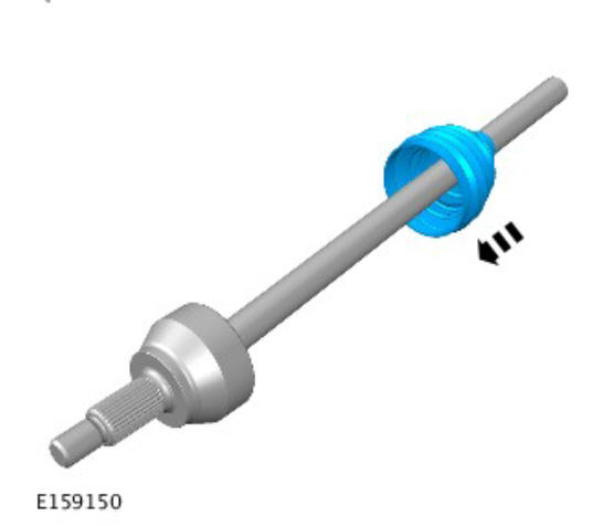 Rear drive halfshafts outer constant velocity joint boot (G1791657) Installation