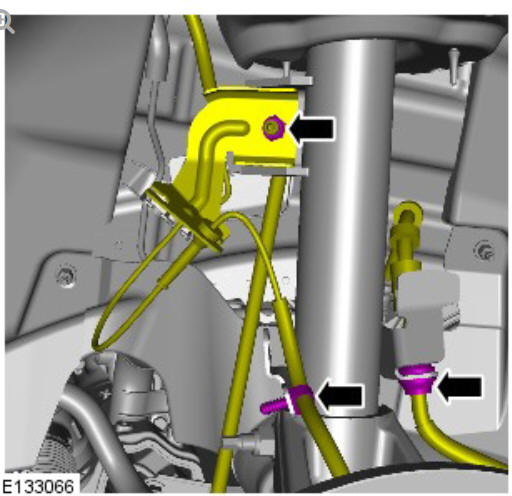 Front suspension shock absorber and spring assembly (G1779643) - Removal 