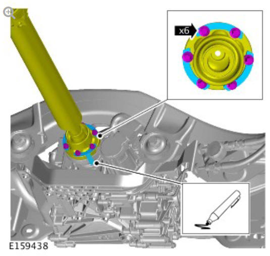 Rear drive axle_differential - Vehicles with- Active driveline drive pinion flange (G1781296) - Installation