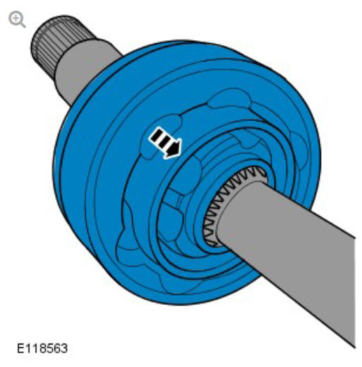 Rear drive halfshafts outer constant velocity joint boot (G1791657) Installation