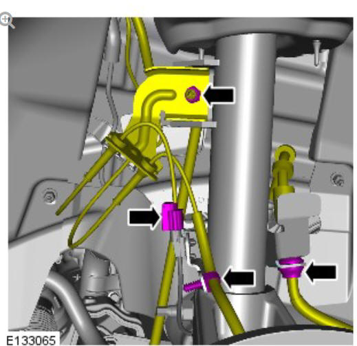 Front suspension shock absorber and spring assembly (G1779643) - Removal 