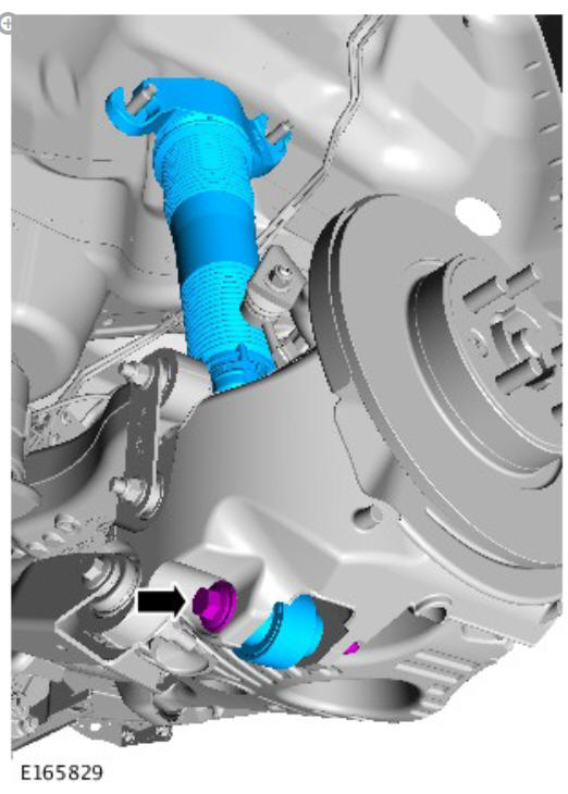 Rear suspension rear shock absorber (G1774678) Removal and installation