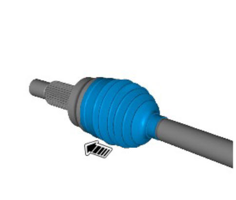 Rear drive halfshafts outer constant velocity joint boot (G1791657) Installation