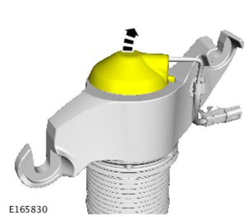 Rear suspension rear shock absorber (G1774678) Removal and installation