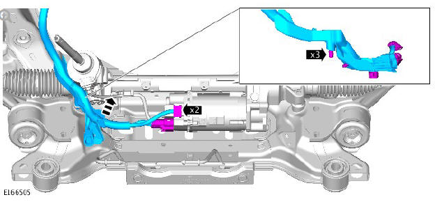 Power steering steering gear (G1778594) Removal and installation