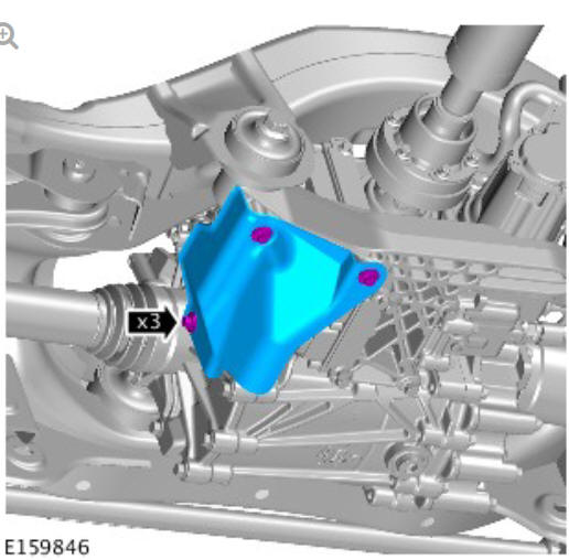 Rear drive axle_differential - vehicles with- active driveline differential case (G1781298) - Removal