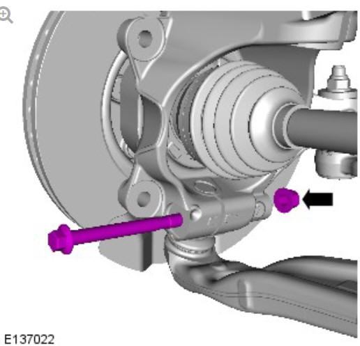 Front suspension shock absorber and spring assembly (G1779643) - Removal 