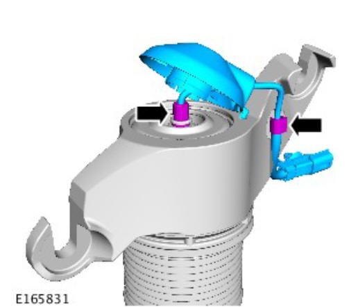 Rear suspension rear shock absorber (G1774678) Removal and installation