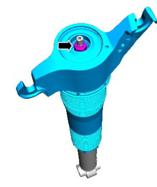 Rear suspension rear shock absorber (G1774678) Removal and installation