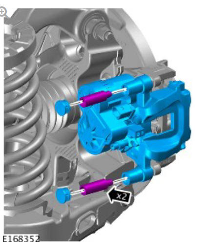 Rear disc brake brake caliper (G1785110) - Removal 