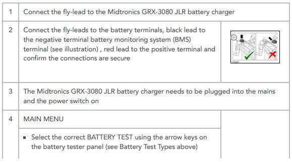 Completing a Battery Test