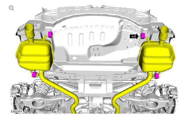 Rear suspension rear stabilizer bar (G1779703) Removal and installation