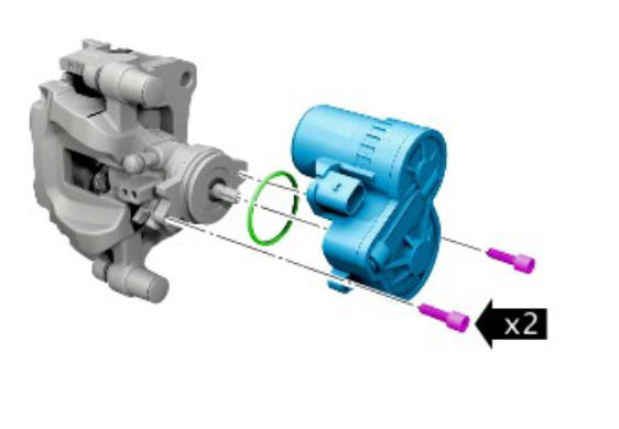 Rear disc brake brake caliper (G1785110) - Removal 