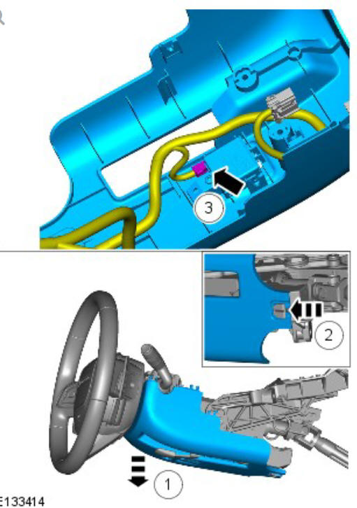 Steering column steering column (G1816641) Removal and installation