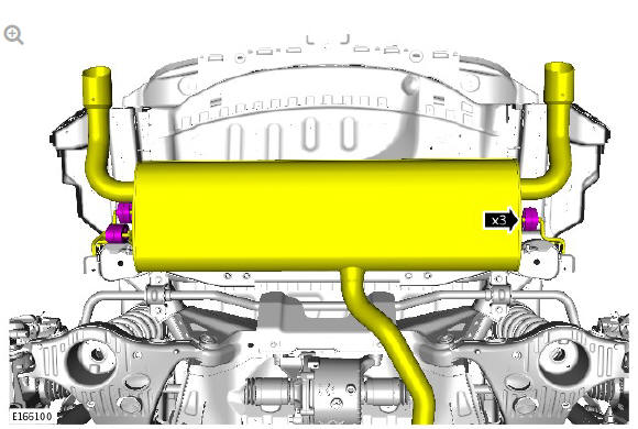 Rear suspension rear stabilizer bar (G1779703) Removal and installation