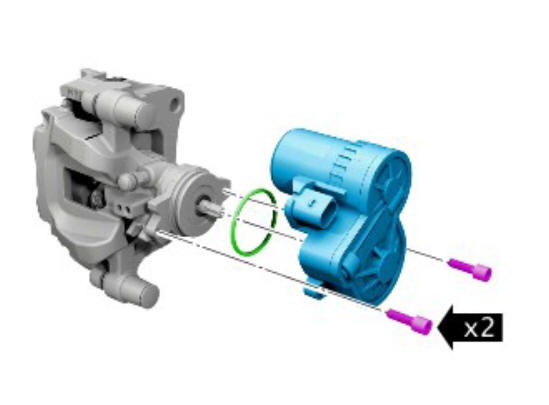 Rear disc brake brake caliper (G1785110)  - Installation