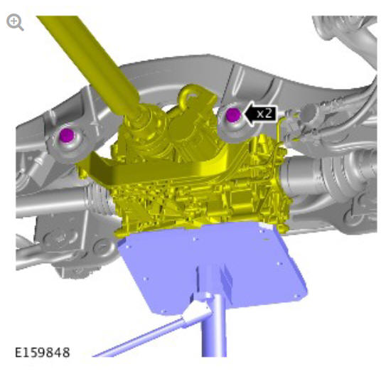 Rear drive axle_differential - vehicles with- active driveline differential case (G1781298) - Removal