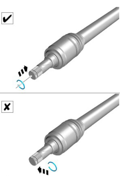 Rear drive halfshafts outer constant velocity joint boot (G1791657) Installation