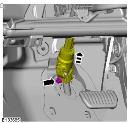 Steering column steering column (G1816641) Removal and installation