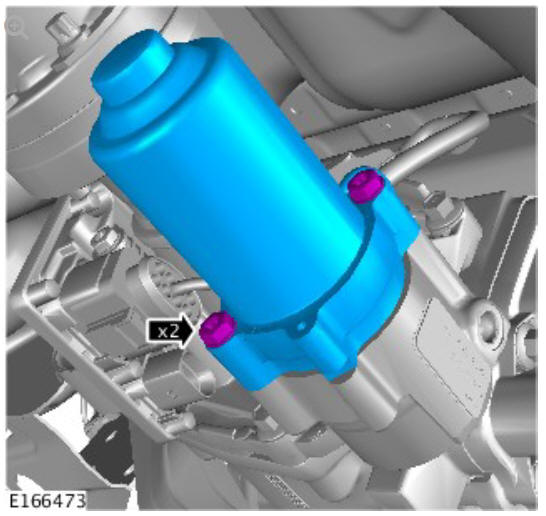 Rear drive axle_differential - Vehicles without- Active driveline active on-demand coupling oil pump (G1775372) Removal and installation