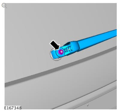 Rear window wiper motor (G1780359) removal and installation
