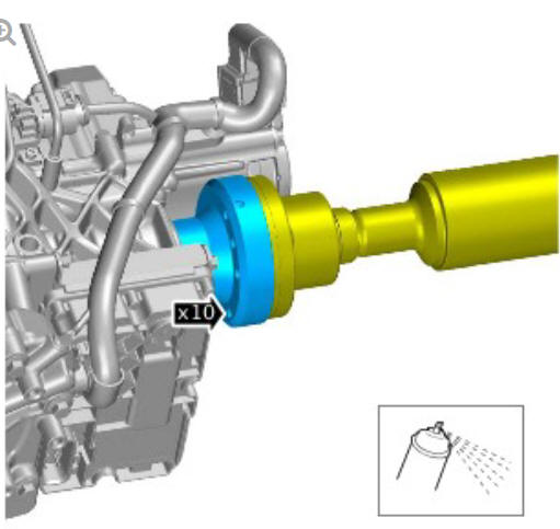 Rear drive axle_differential - vehicles with- active driveline drive pinion seal (G1781297) - Removal