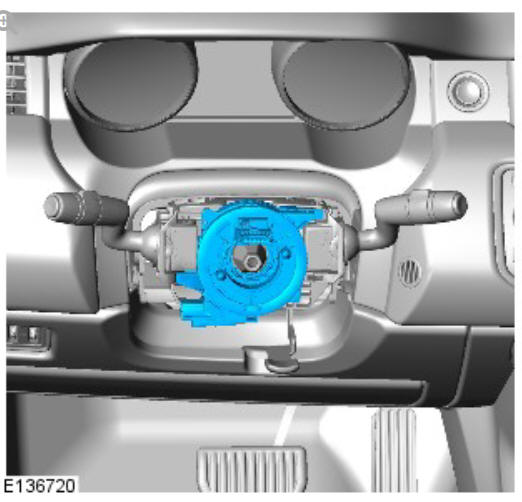 Steering column steering wheel (G1775242) removal and installation