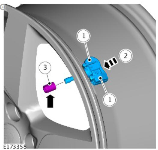 Wheels and tires - tire pressure sensor (G2160695) Removal and installation
