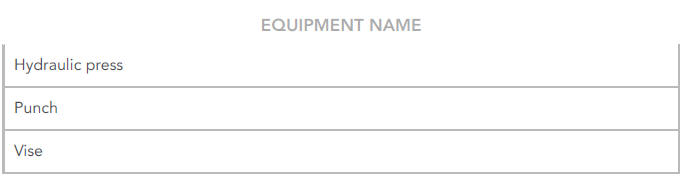 GENERAL EQUIPMENT