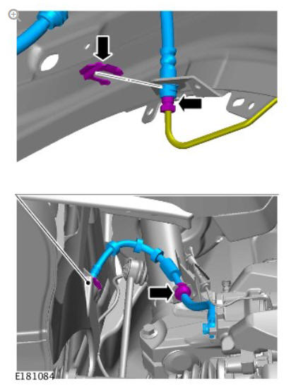 Front disc brake brake caliper (G1785105) removal and installation