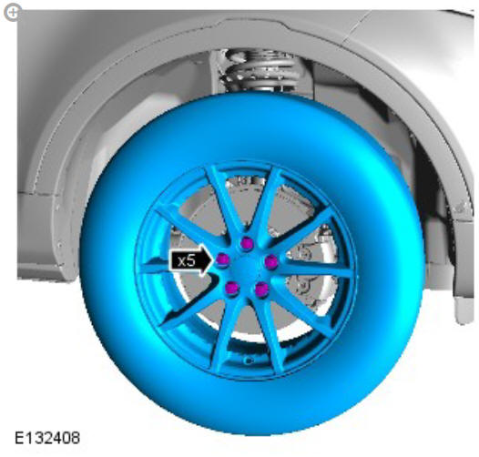 Wheels and tires - wheel and tire (G1348306) Removal and installation