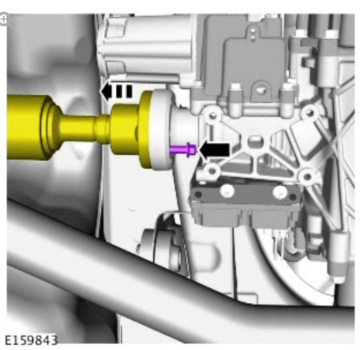 Rear drive axle_differential - vehicles with- active driveline drive pinion seal (G1781297) - Removal