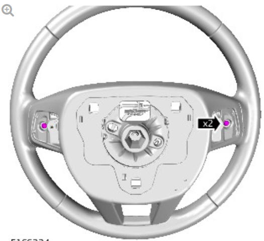 Steering column steering wheel (G1775242) removal and installation