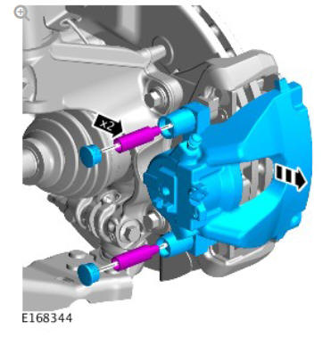Front disc brake brake caliper (G1785105) removal and installation