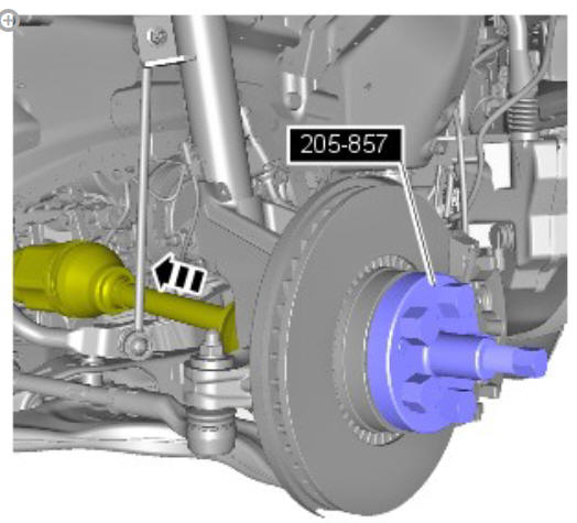 Front drive halfshafts front right halfshaft - FWD (G1794496) - Removal 