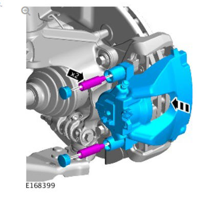 Front disc brake brake caliper (G1785105) removal and installation