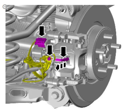 Rear disc brake brake disc (G1785109) removal and installation