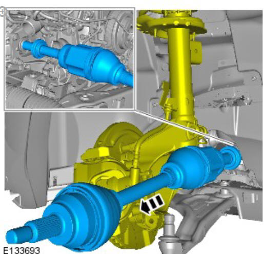 Front drive halfshafts front right halfshaft - FWD (G1794496) - Removal 
