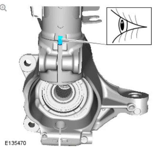 Front suspension shock absorber and spring assembly (G1779643) - Installation