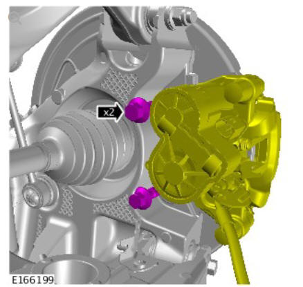 Rear disc brake brake disc (G1785109) removal and installation