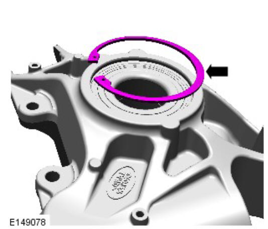 Rear suspension rear wheel bearing (G1818219) Removal and installation