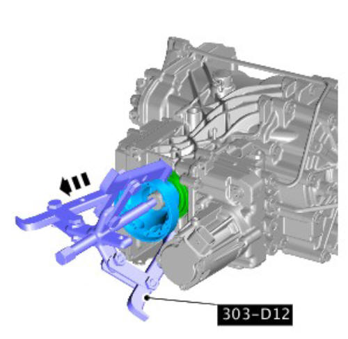 Rear drive axle_differential - vehicles with- active driveline drive pinion seal (G1781297) - Removal