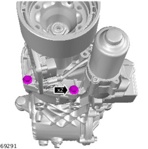 Rear drive axle_differential - Vehicles without- Active driveline differential case - vehicles with- 9HP48 9-speed automatic transmission - AWD (G1775374) removal and installation