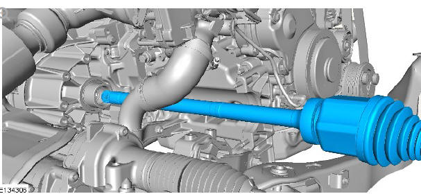 Front drive halfshafts front right halfshaft - FWD (G1794496) - Installation
