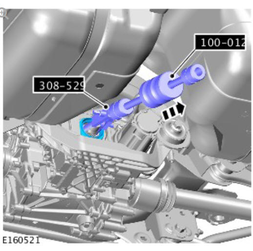 Rear drive axle_differential - vehicles with- active driveline drive pinion seal (G1781297) - Removal