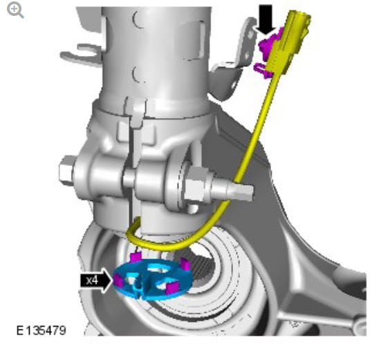Front suspension shock absorber and spring assembly (G1779643) - Installation