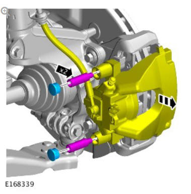 Front disc brake brake caliper anchor plate (G1785106) removal and installation