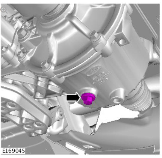 Rear drive axle_differential - Vehicles without- Active driveline differential draining and filling (G1775367) General procedures