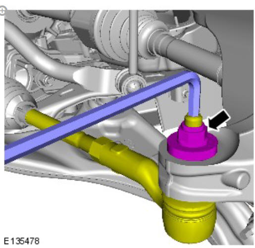 Front suspension shock absorber and spring assembly (G1779643) - Installation